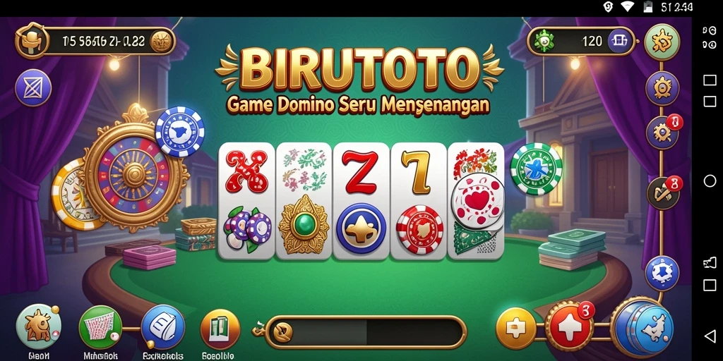 Tampilan utama gameplay BIRUTOTO yang menarik dan seru.