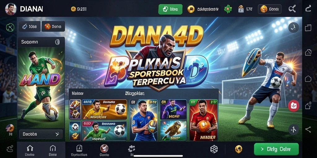 Screenshot DIANA4D menampilkan gameplay taruhan olahraga yang seru.