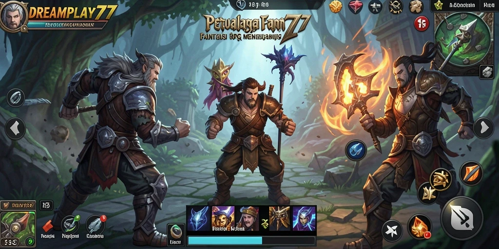 Tampilan gameplay yang menarik dalam dunia RPG yang luas.
