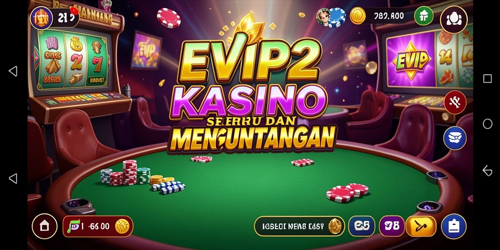 Tangkapan layar utama menunjukkan gameplay Kasino yang penuh aksi.