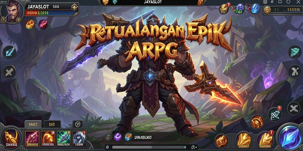 Tampilan aksi seru dalam gameplay JAYASLOT di dunia ARPG.