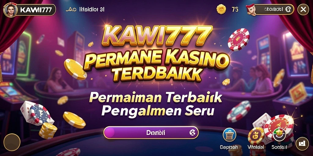 Tampilan menarik KAWI777 dengan gameplay Kasino yang seru.