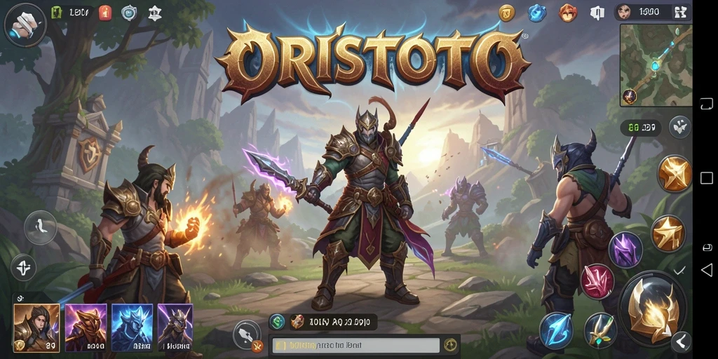 Tangkapan layar gameplay menyajikan pertarungan seru dalam <strong>ORISTOTO</strong>.