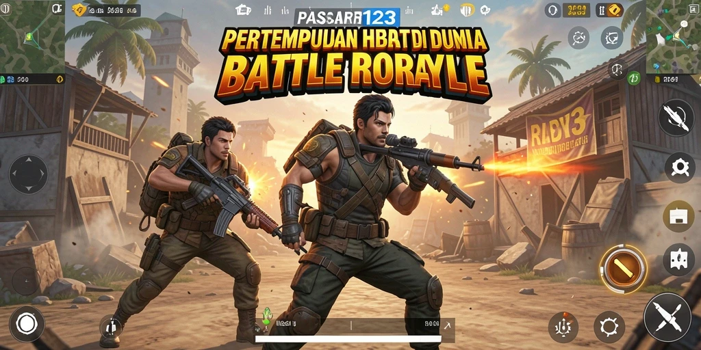 Gameplay seru PASAR123 dengan pertempuran intens dari Battle Royale.