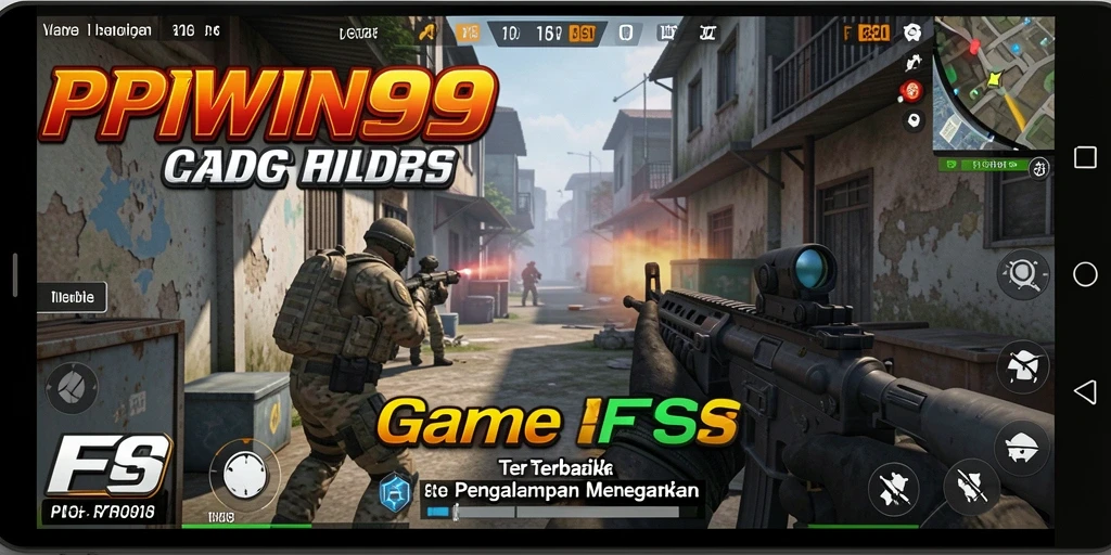 Menampilkan aksi seru dalam gameplay PPWIN99 FPS.