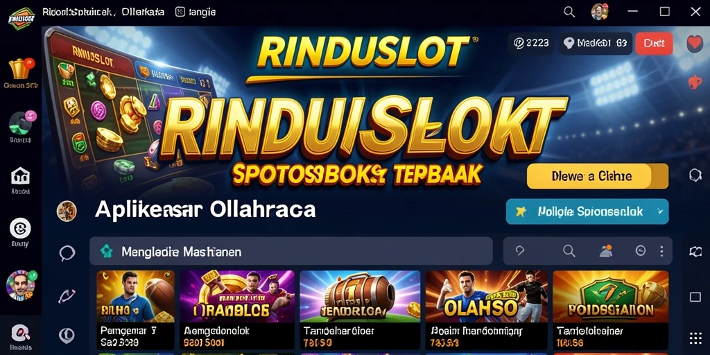 Tampilan menarik dari gameplay RINDUSLOT dengan antarmuka taruhan olahraga.