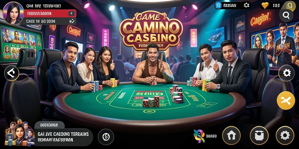 Tampilan gameplay Live Casino yang mendebarkan di RP8.
