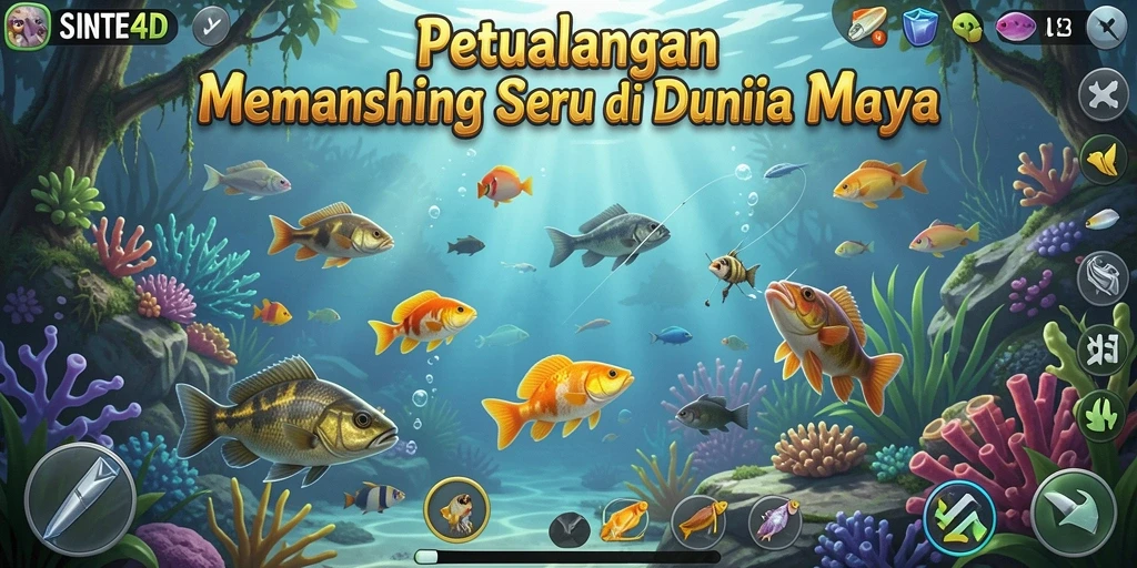 Gameplay menarik dalam SINTE4D dengan pengalaman memancing yang mendebarkan.